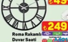 ROMA RAKAMLI DUVAR SAATİ ROMA RAKAMLI DUVAR SAATİ